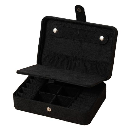 Plush Velvet Jewelry Box Small Travel Jewelry Case Organizer Portable Mini Display Storage Box for Rings Earrings Necklaces