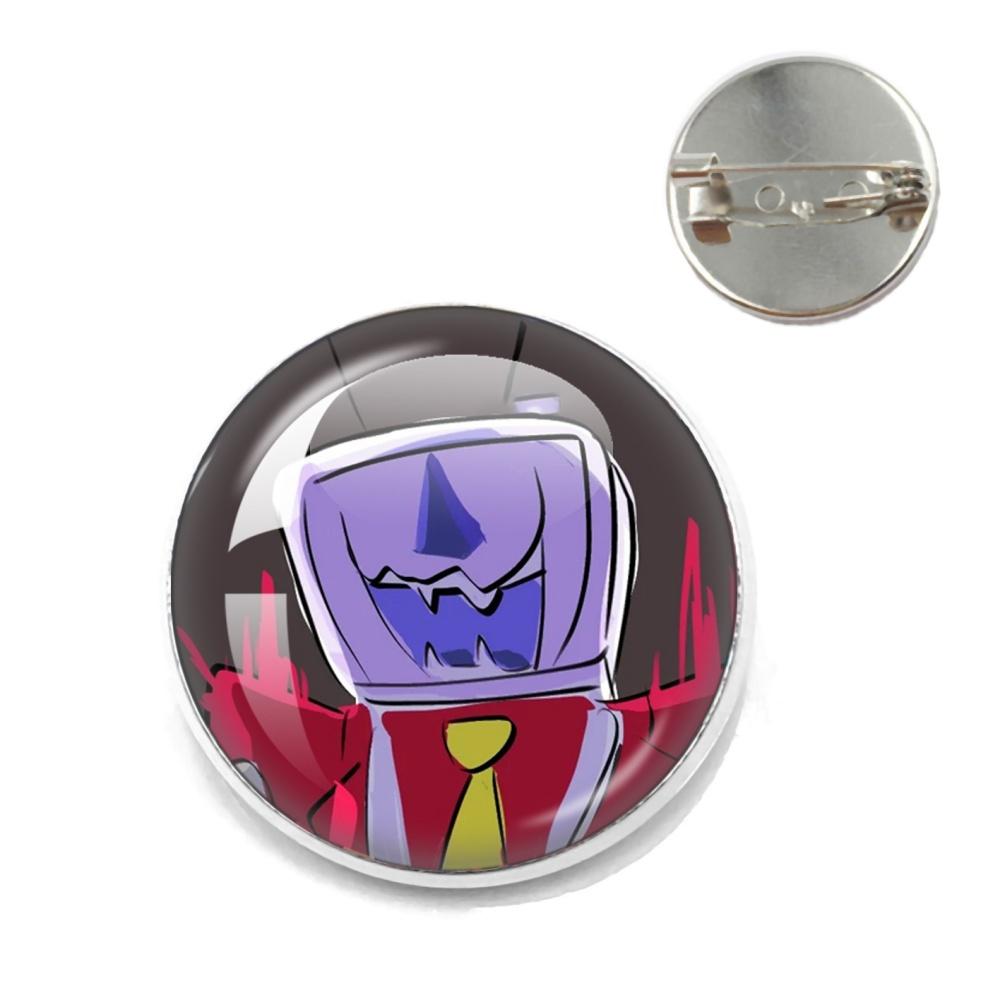 Deltarune Game Character Funny Meme Metal PinsTenna Glass Brooch Badges Accessories Pins Gamer Fans Friends Jewelry Gift