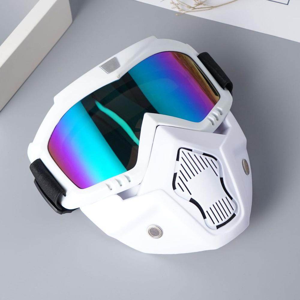 Motorcycle White Goggles Sports Goggles Cross Country Riding Mask Helmet Goggles Ski Glasses