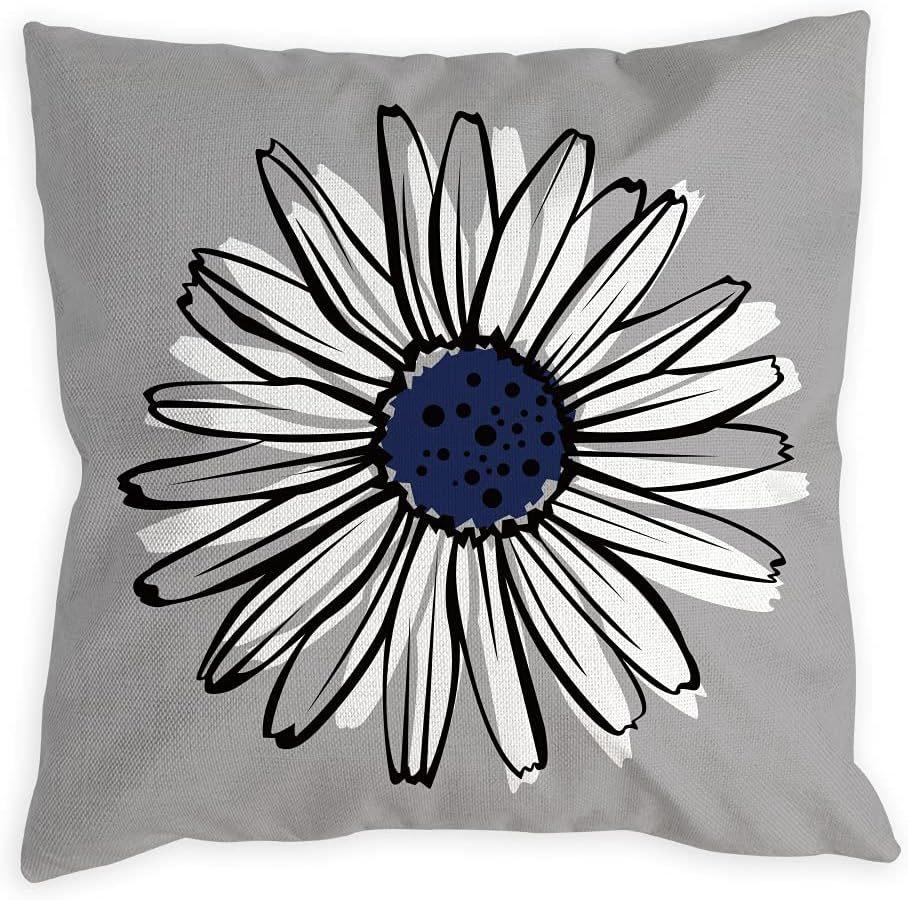 

Daisy Summer Pushing Cover Home Decoration Pillow Cover Modern Simple Linen Cushion Pillow Cover 45 * 45Cm (without pillow core)