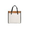 COACH Field Leather Tote Bag, Shopping Bag, Shoulder Bag, Crossbody Bag, Handbag Small Women's White/Brown C3461-B4CAH