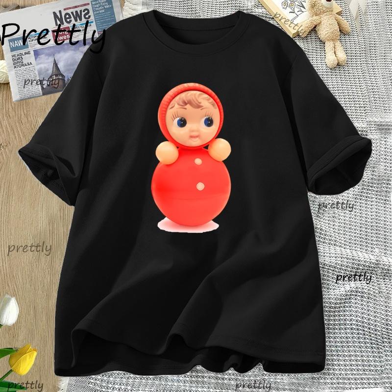Funny Doll Cotton Cartoon Printed TShirt Womens Fashionable ONeck Loose Short Sleeved Tshirt Female Casual Cute Top Clothes