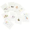 Moin Moin Message Card Set of 9 Envelopes Inner Pom Foil Thank Celebration Balloon (Includes & Paper) White, Simple, Pom, Glitter, Stamping, Gold,