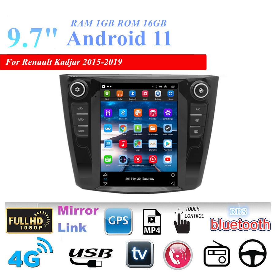9.7''Android 11 16GB Car Stereo Radio GPS FM Navi DAB For Renault Kadjar 2015-19