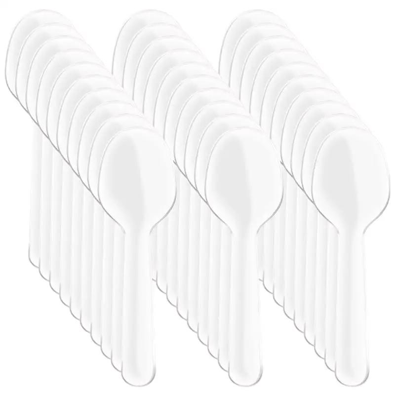 100/500 Pcs Mini Ice Cream Spoon Disposable Dessert Scoop Western Wedding Party Tableware Kitchen Accessories Tool