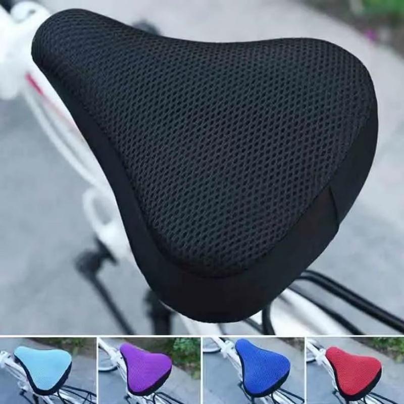 Seat Cushion Cover Bicycle Saddle 3D Soft Bike Seat Cover Silicone Seat Cushion Cycling Breathable Saddle Comfortable Bicycle
