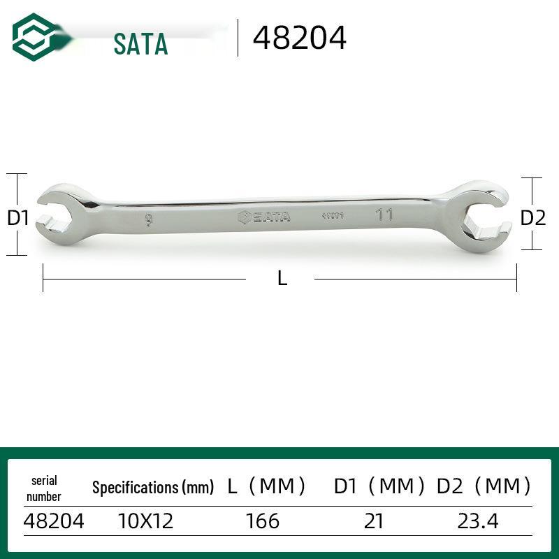Llave Abierta de Doble Extremo Sata para Desmontaje de Tubo de Aceite de Freno