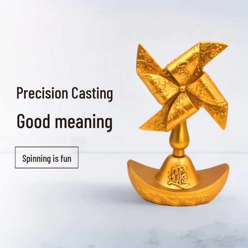 Yuanbao Wealth Windmill Desktop Ornament - Prosperity Tree Gift