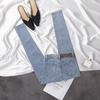High-Waisted Stretch Leopard Patchwork Skinny Jeans for Women
