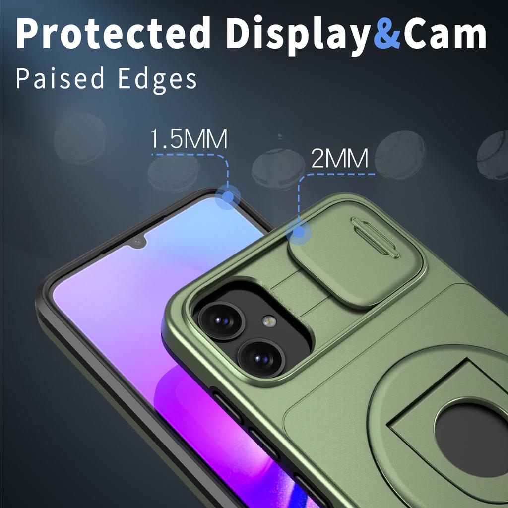 For Samsung Galaxy A05 4G Case Camera Protection Kickstand Dual Layer Hybrid TPU+PC Phone Cover