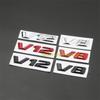 VOR3  New 3D Font Numbers Letters V8 V12 Emblem for M760i Series F01 F02 G11 G12 Car Trunk Nameplate Sticker Black Chrome