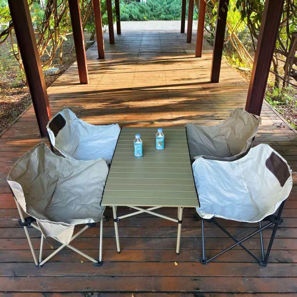 Portable Folding Picnic & Camping Table Chair Set for Outdoor & Night Market