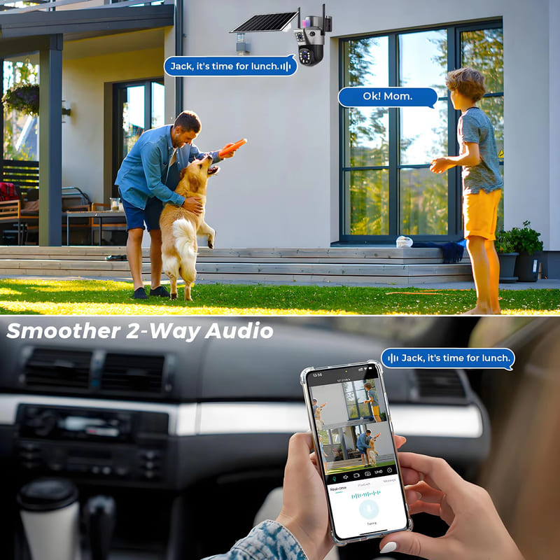 LS VISION 10-kordse suumiga 4G päikesekaamera välisseire 6K 12MP kolme objektiiviga 360 PTZ juhtmevaba automaatse jälgimise turvakaamerad V380 Pro APP