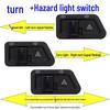 Compatible with Tai Ling Xin Ri electric vehicles and motorcycles: Dual Flash Turn Signal Switch with Copper Core, Medium Sand Finish.