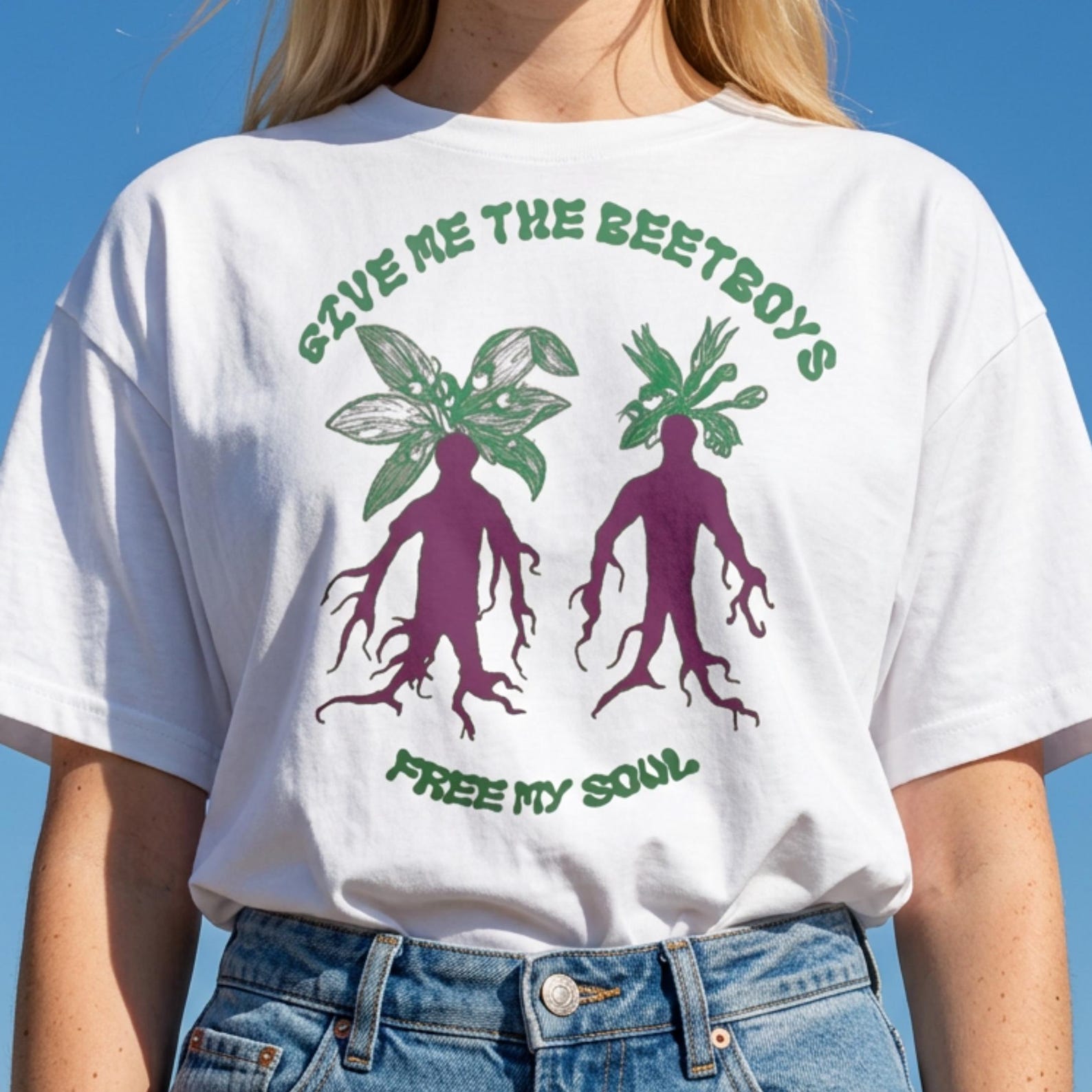Give Me The Beetboys Free My Soul Graphic Print 70s 80s Retro 2XL