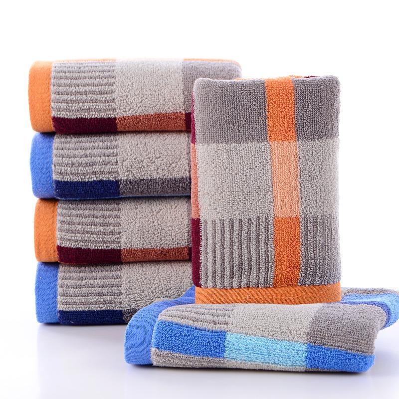 Yarn-dyed Cotton Yarn Square Towel Dark Men's Towel Thickened and Enlarged Soft Absorbent Labor Towel