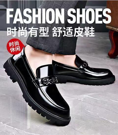 Large size men's shoes casual leather shoes men's 2025 spring new leather lazy one-pedal breathable loafers