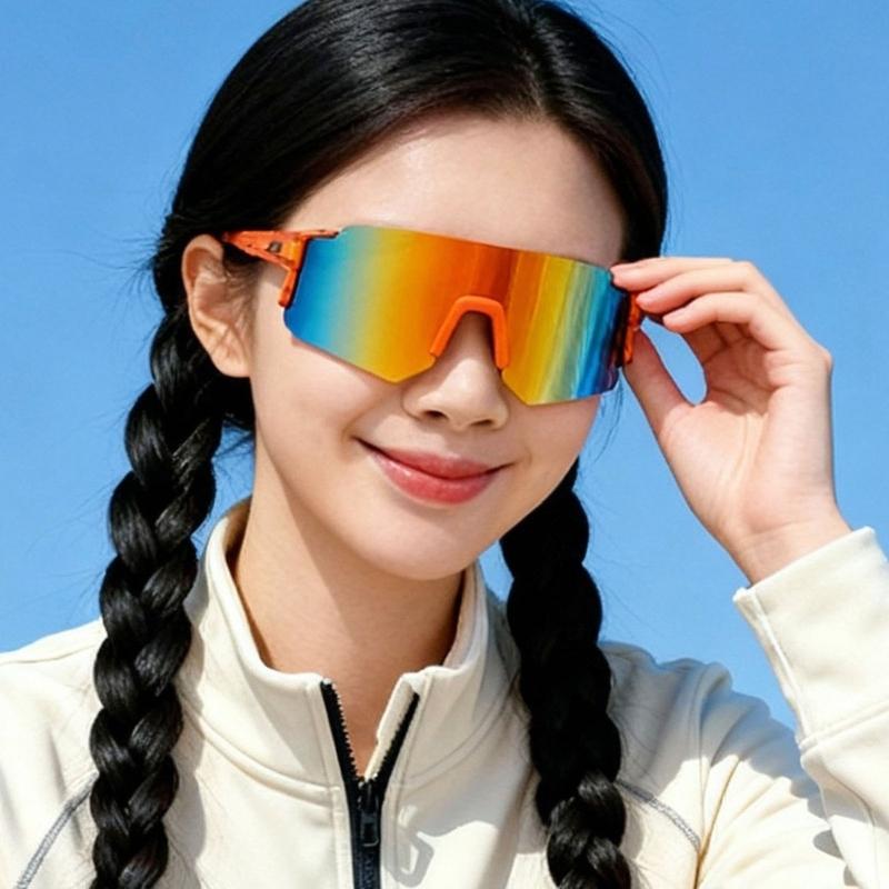 Outdoor Sports Sunglasses with Rimless PC Frame and Lens, Bright Sun Glasses for Fishing Driving and Cycling Use
