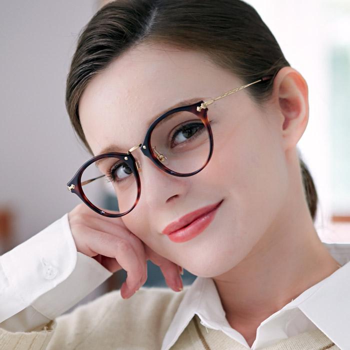 Eonadeoluteu Titanium Eyeglass Frames V-Empire Round Lightweight Glasses