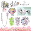 Copper Metal Romantic Spring Flower Blossoms Bead Components Compatible With Authentic Original Bracelet High Quality Fine Jewelry Designed For Women