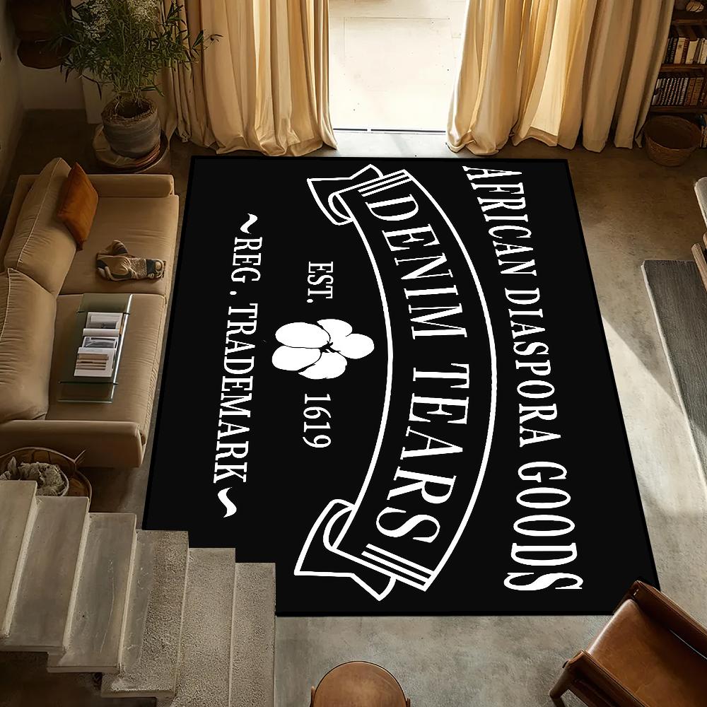 

маленький ковер T-Tears Противоскользящий Кухня Спальня Мода D-Деним Ручной работы Тафтинговый Ковер Роскошная Гостиная Прихожая Декорация 60*90cm