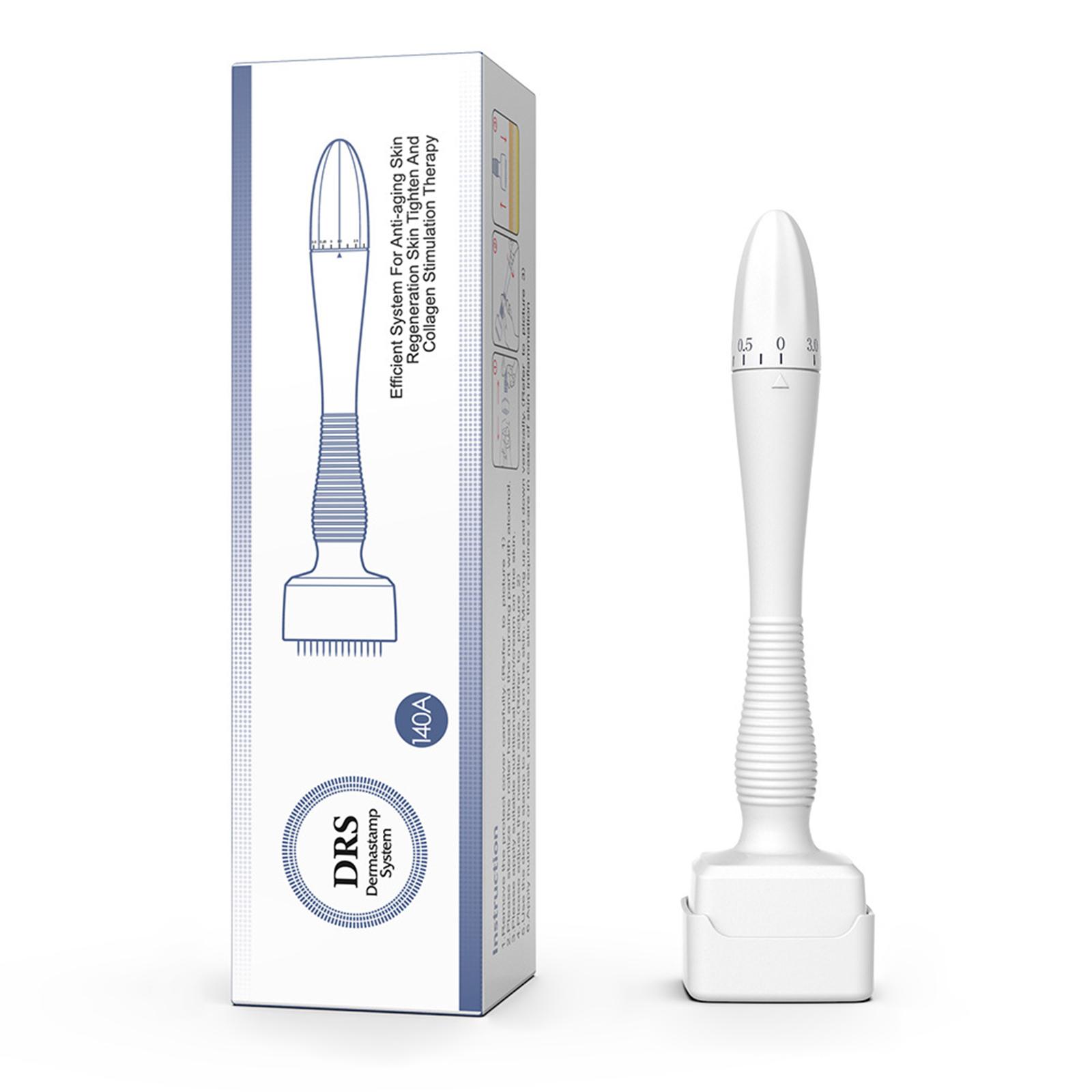 

Регулируемый микронидлинг Derma Stamp Roller Инструмент для ухода за кожей для волос на лице, бороды 0 белый