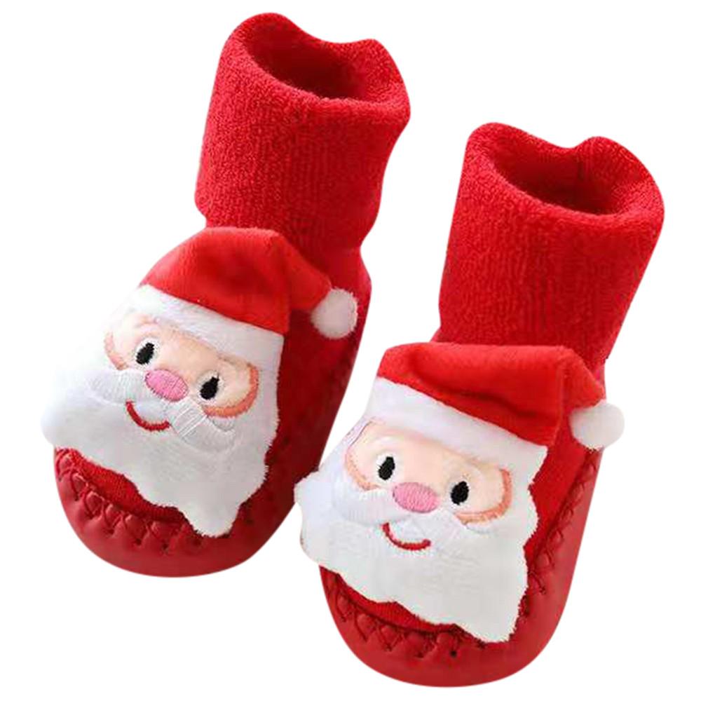 Newborn Baby Boys Girls Christmas Floor Socks - Baby Step Socks