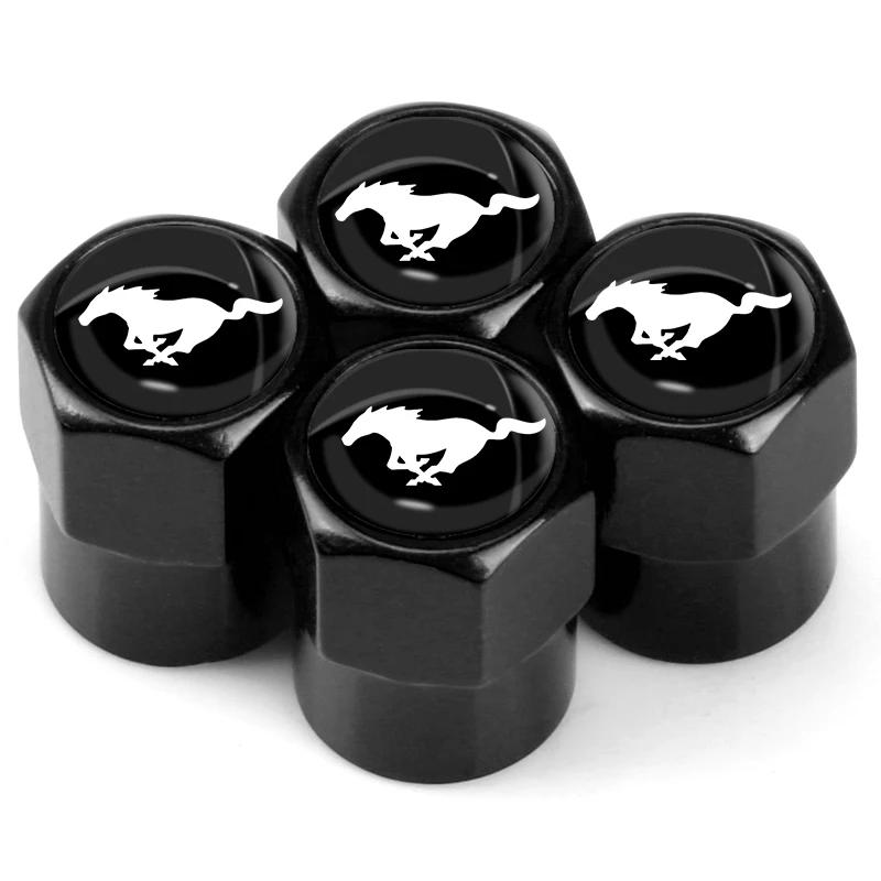 

Car Sticker 2025 Hot New 4Pcs/Set Car Wheel Tire Valve Caps Metal Stem Cover For Ford Mustang Explorer FIESTA Focus Shelby GT350 чёрный