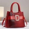 Classic Retro Women'S Handbag High-Quality Casual Shoulder Bag Large Capacity Crocodile Pattern Crossbody Bag Commuting Tote Bag
