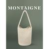 French Montaigne French style Handmade Knitted Shoulder Bag Woven Bucket Bag Versatile Commuter Wool Bag