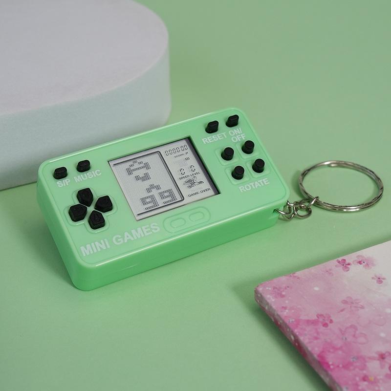 Mini Tetris Classic Handheld Game Console Keychain Toy