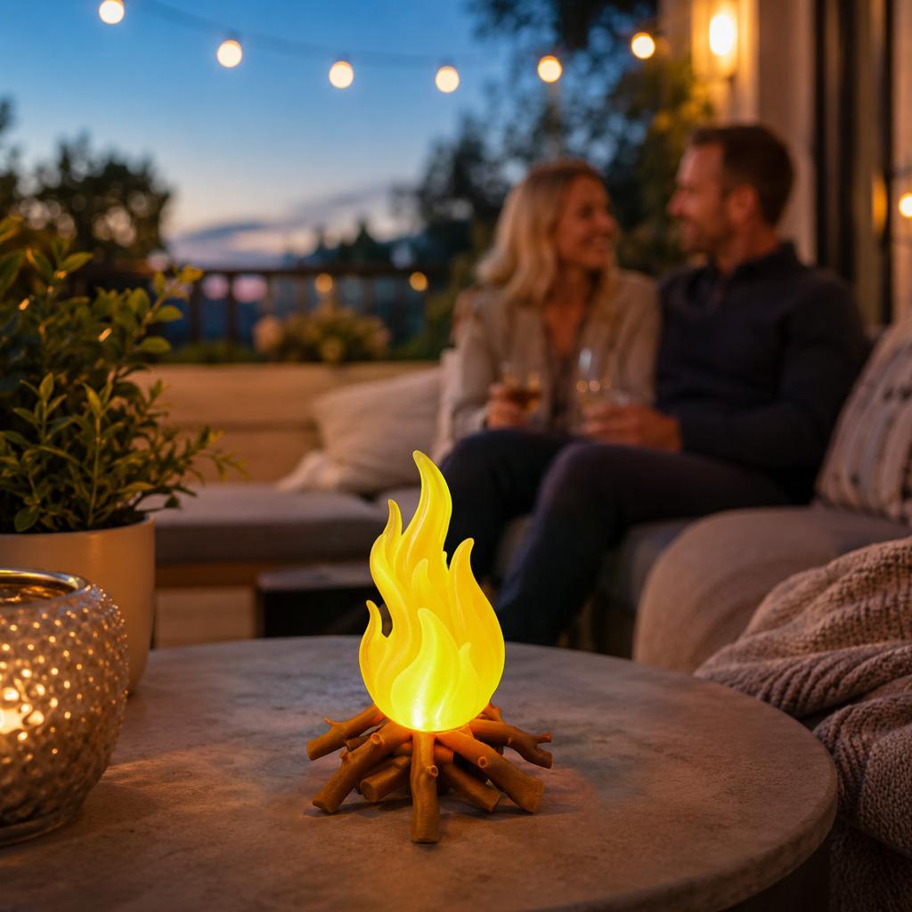 Flame Effect Lamp with Realistic Flickering Light for Home Decor and