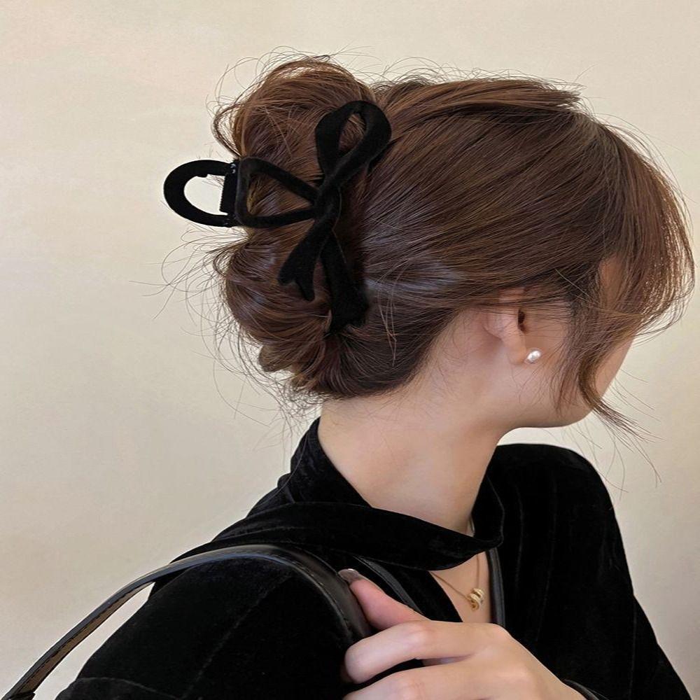 Samt Damen Haarklammer 3 Farben Schleife Haarnadel Elegant Rotes Samt Haarspangen Damen