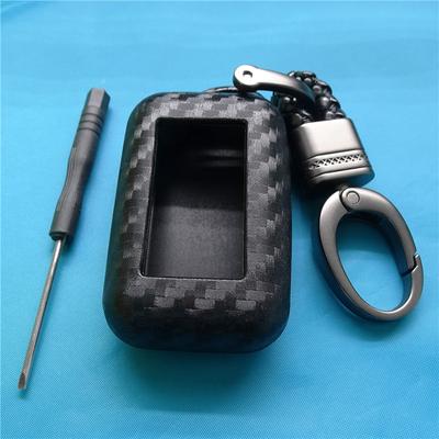 Custodia chiave per auto in silicone in fibra di carbonio per Star Line E95 E65 E90 E60 E91 E61 Custodia protettiva per allarme auto a 2 vie con telecomando Fob