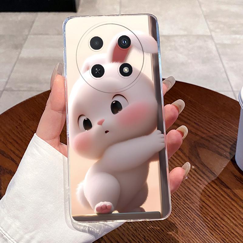 

Гелевый чехол для Huawei Nova 12i / Nova 13i, прозрачный силиконовый мягкий ТПУ задняя крышка, милый кот, кролик, сердце, защитный чехол Huawei nova 13i