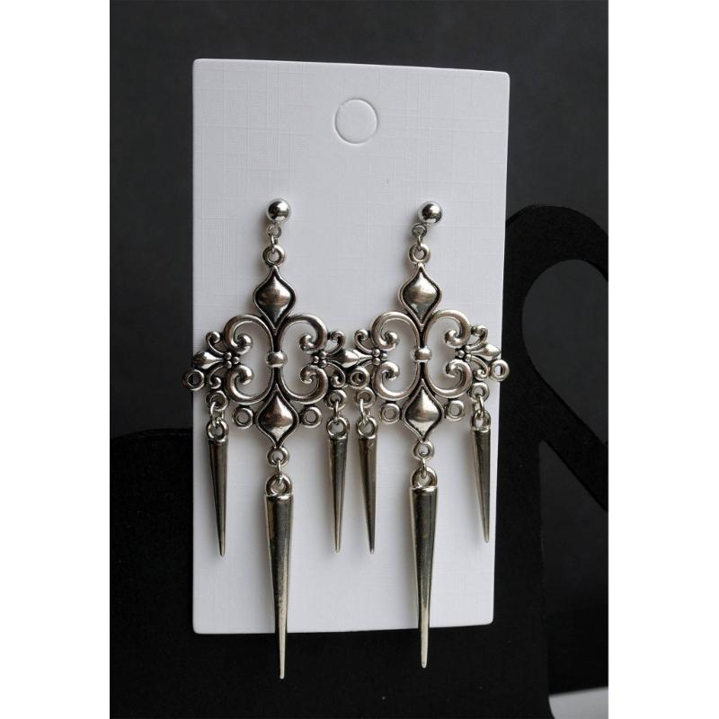Brincos Góticos Vintage Pendentes Moda Vitoriana Punk Cone Espetado Brincos de Tachas Acessório de Joalheria Gótica para Mulheres