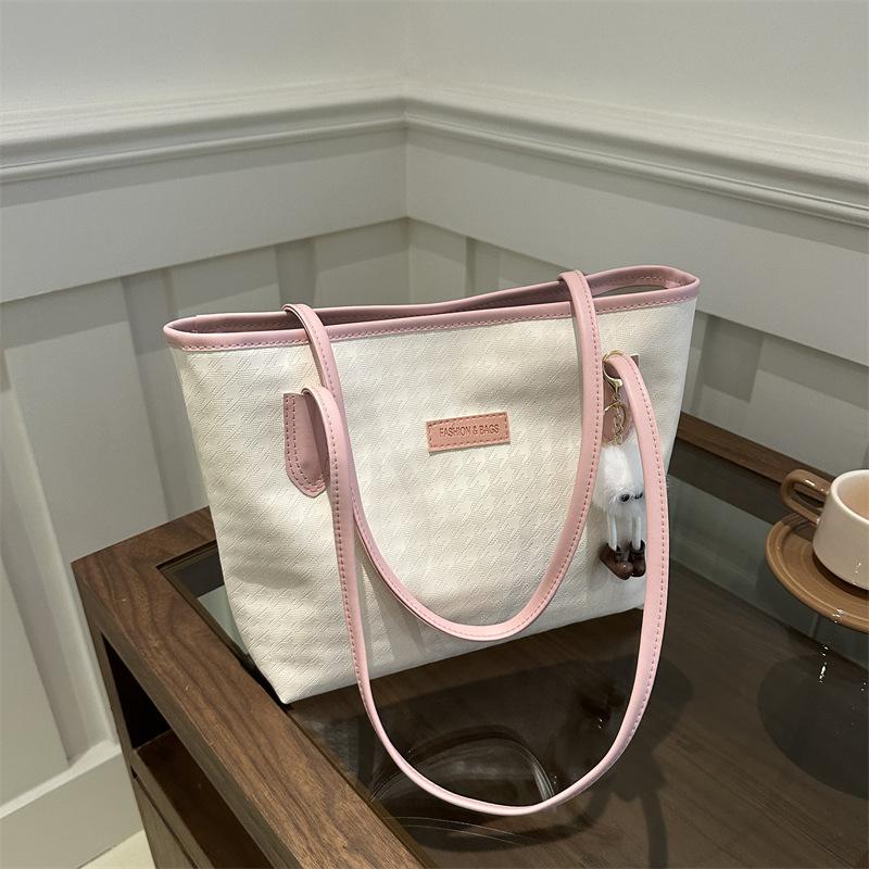 Women's Faux Leather Bucket Bag Fashionable Shoulder Crossbody Bag Casual Tote Handbag