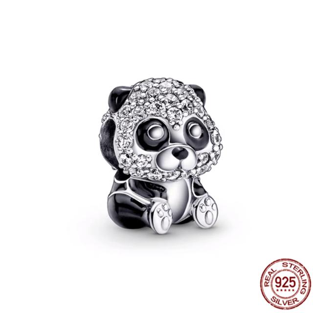 

Светящиеся светлячки, милые панды и сверкающие подвесные бусины с крестом, подходят для оригинального модного браслета Diy, стерлинговое серебро 925 пробы, женские ювелирные изделия