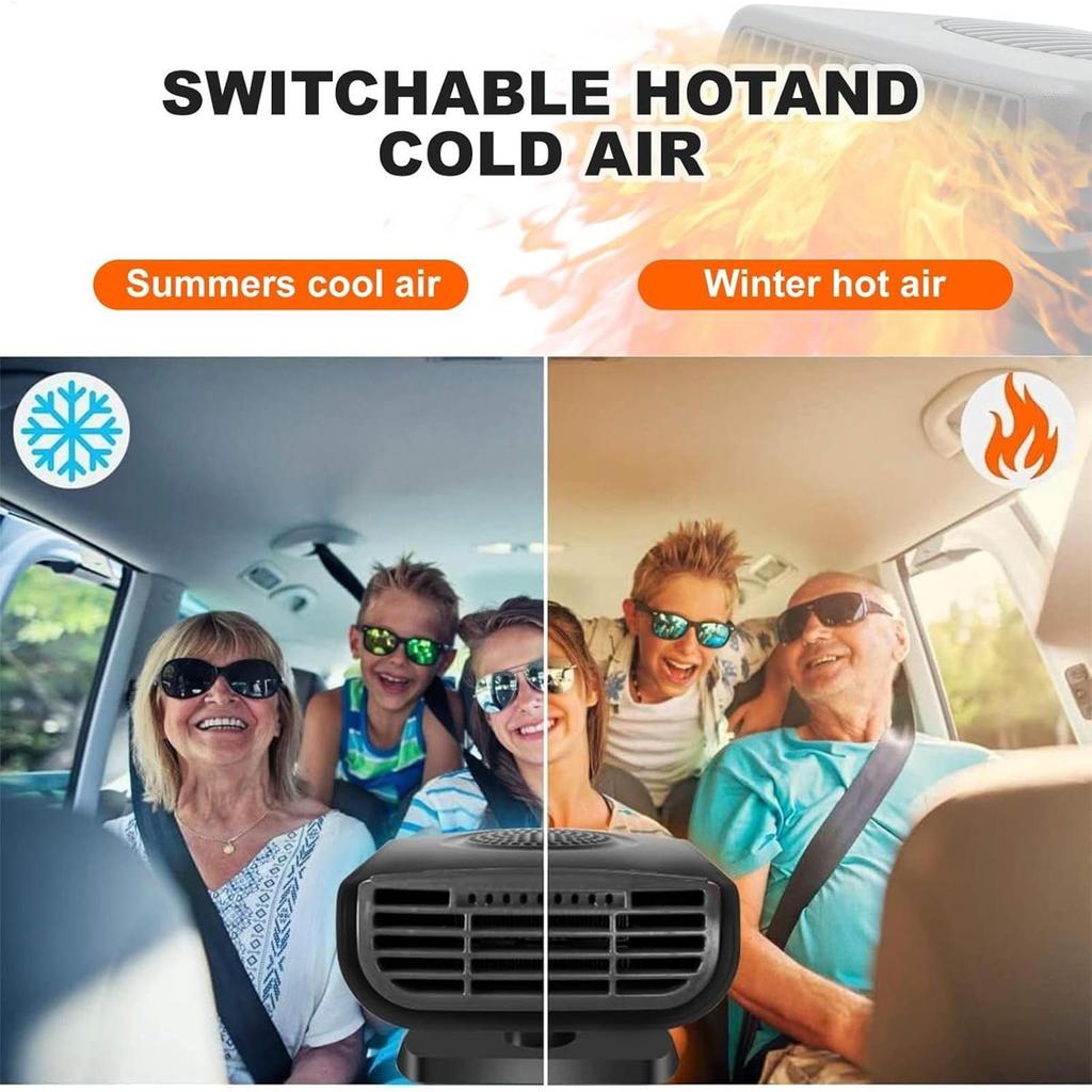 Heater For Car 200W Space Defroster Defogger 360 Degree Rotation Plug In Car Heater For RV Truck Dashboard Winter Camping Indoor