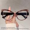 Oversize Cat Eye Glasses Stylis Color Blocking Design Green Glasse Chic Leopard Print Eyeglasses Fashion Line Adorn Gradient