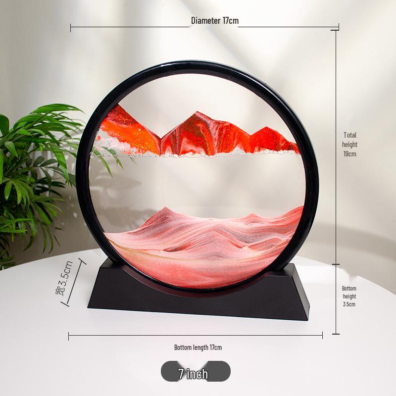 

12 3D Flowing Sand Painting: Desktop Ornament for Home or Office Decor