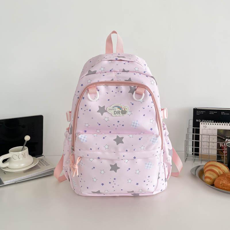 Schoolbag1011 New Schoolbag Female Cute Small Fresh Literary Versatile Casual Little Stars Shining Girl Student Backpack