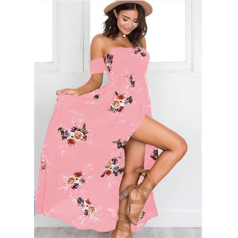 Pandaie Maxi Dresses for Women Casual Summer Polka Dots Printed Sleeveless Off Shoulder Beach Long Dress Sundress Pandaie Maxi Dresses for Women Casual Summer Polka Dots Printed Sleeveless Off Shoulder Beach Long Dress Sundress