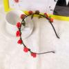 Hot sale ladies rose flower hair bands colorful wedding headwear