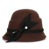 Hat Autumn and Winter New Japanese Women's Pure Wool Special-shaped Warm Fashion Top Hat Handmade Felt Hat