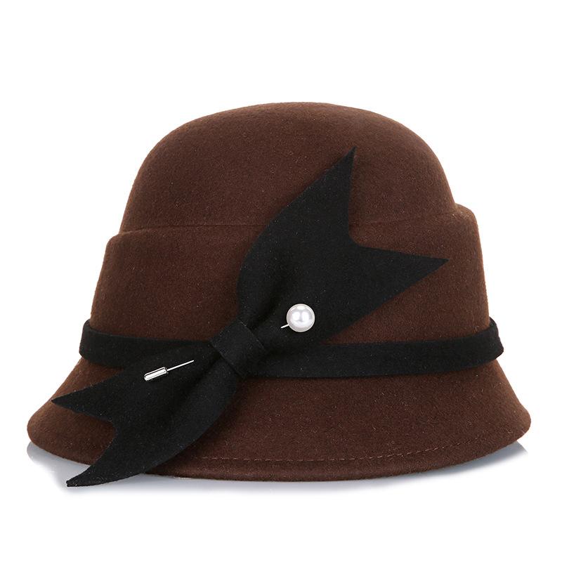 Hat Autumn and Winter New Japanese Women's Pure Wool Special-shaped Warm Fashion Top Hat Handmade Felt Hat