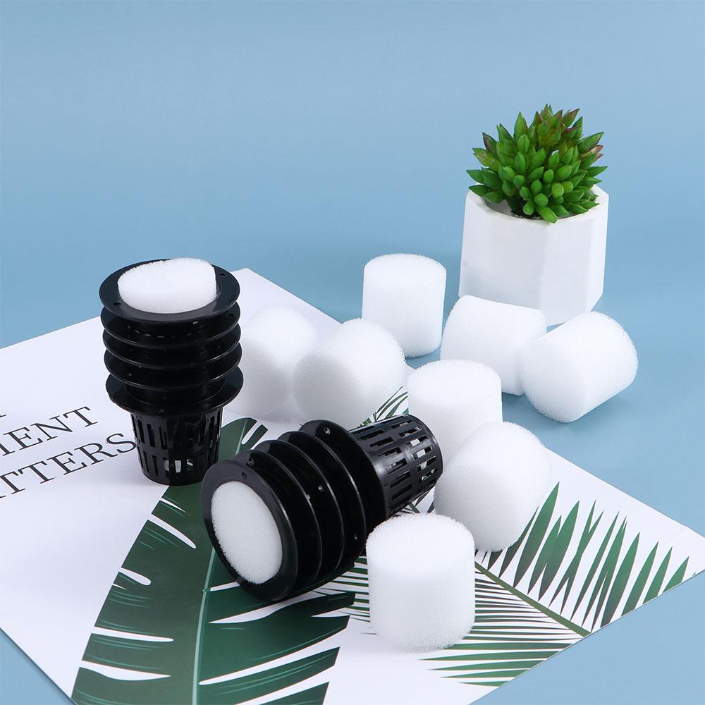 Garden Clone Vegetable Plant Grow Foam Insert Nursery Pots Mesh Pot Net Cup Planting Basket