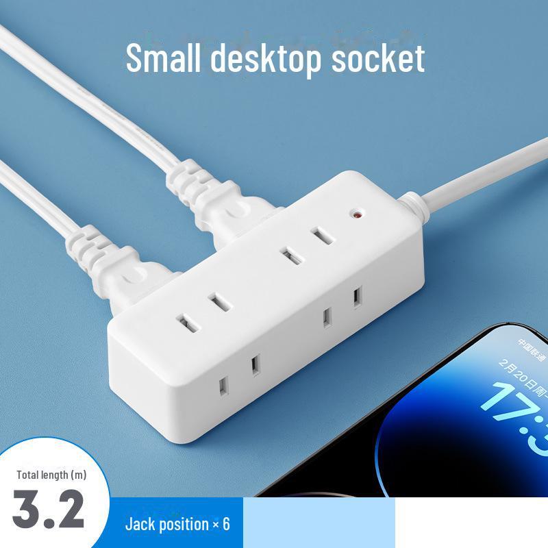 Dual Plug Socket with USB Ports - Two-Pin Extension Board