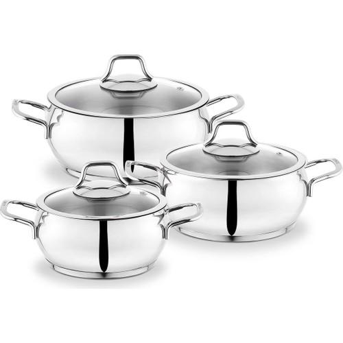 

Набор стальной посуды Schafer Cookhaus, 6 предметов, серебро