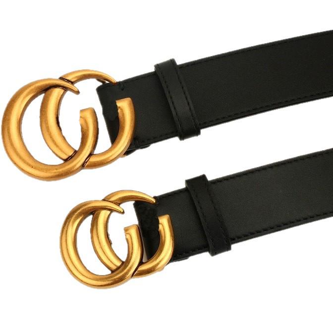 Curea de Lux Dublu G din Piele de Vacă: Modă Unisex Design Versatil